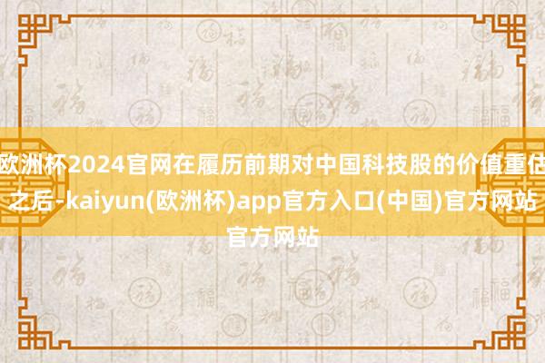 欧洲杯2024官网在履历前期对中国科技股的价值重估之后-kaiyun(欧洲杯)app官方入口(中国)官方网站