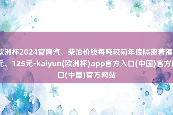 欧洲杯2024官网汽、柴油价钱每吨较前年底隔离着落130元、125元-kaiyun(欧洲杯)app官方入口(中国)官方网站