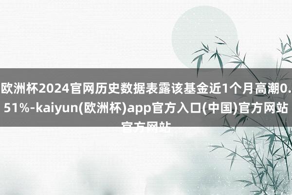 欧洲杯2024官网历史数据表露该基金近1个月高潮0.51%-kaiyun(欧洲杯)app官方入口(中国)官方网站