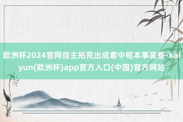 欧洲杯2024官网自主拓荒出成套中枢本事装备-kaiyun(欧洲杯)app官方入口(中国)官方网站