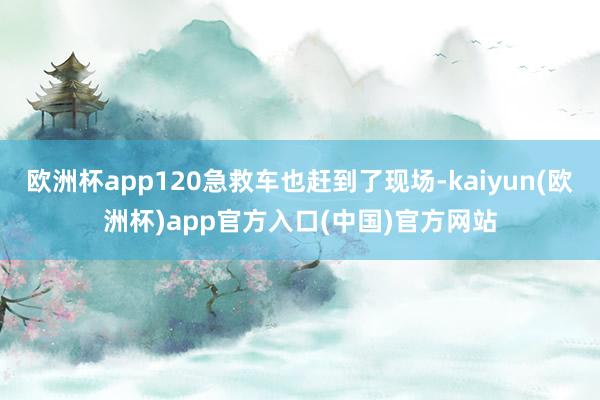 欧洲杯app120急救车也赶到了现场-kaiyun(欧洲杯)app官方入口(中国)官方网站