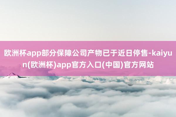 欧洲杯app部分保障公司产物已于近日停售-kaiyun(欧洲杯)app官方入口(中国)官方网站